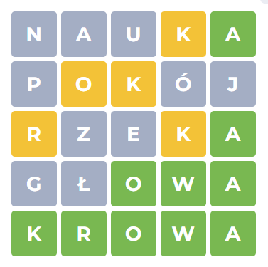 Wordle po Polsku  Zagraj w Wordle z Polskimi Słowami